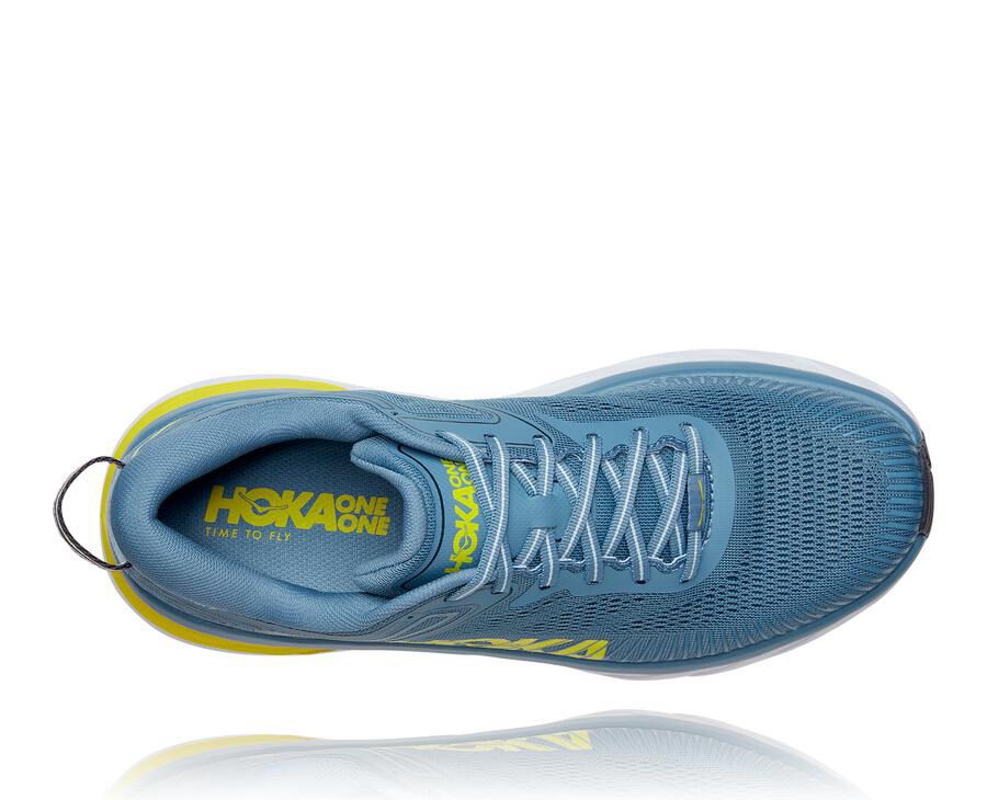 Chaussure Running Hoka One One Bondi 7 Homme - Bleu - BSZ-520739